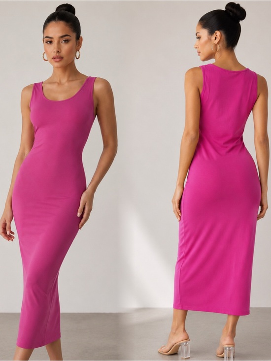 love J Dresses & Skirts - love J Fuchsia Tank Maxi Dress